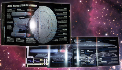 Gatefold section from 'On Board the U.S.S. Enterprise'
