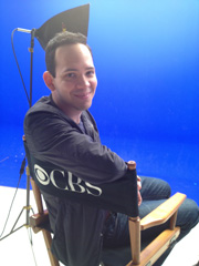 Roger Lay, Jr. in his CBS Director's Chair