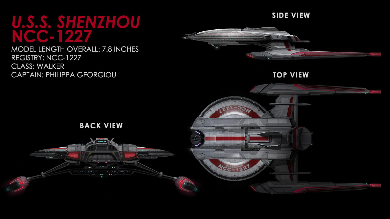 Shenzhou ncc-1227 e Star Trek Discovery Starships Collection Eaglemoss #1 U.S.S 