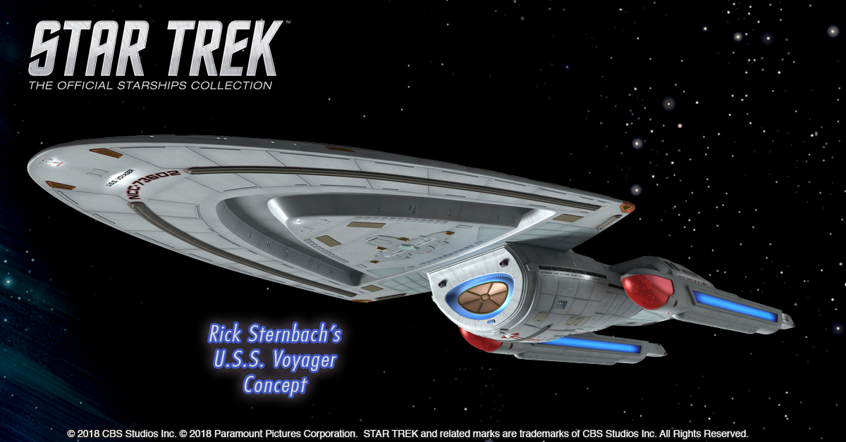 Star Trek U.S.S Voyager Sternbach Concept Model Ship Bonus Edition 11 Eaglemoss 