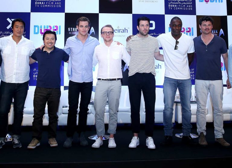 It’s a STAR TREK BEYOND Boys’ Club at Dubai Press Conference Launching Next Phase of Filming