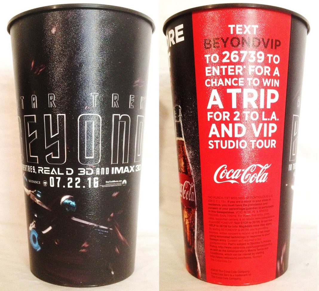 Star Trek Beyond Theater Cups, Contest Revealed • Trekcore.com