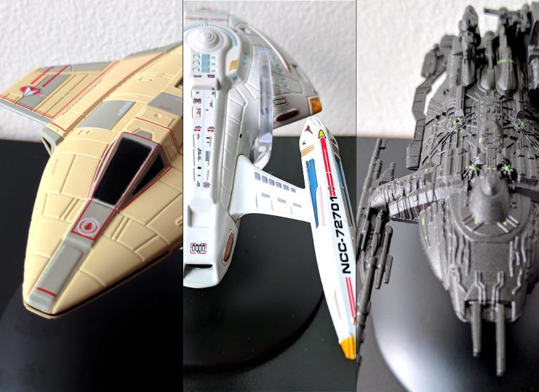 Eaglemoss OFFICIAL STARSHIPS Catch-Up: Academy Trainer, USS Rhode Island, Assimilated Arctic One