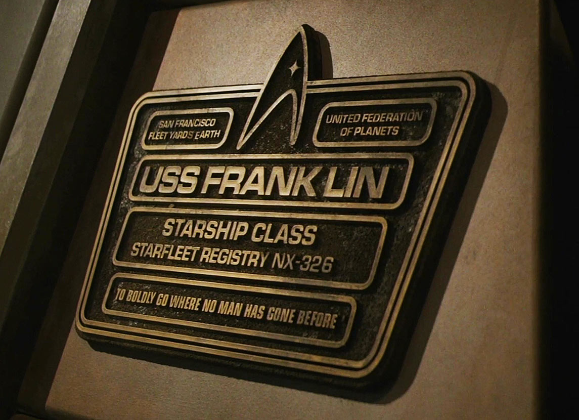 Dedication Plaque Replica Star Trek Beyond Plakette U.S.S Franklin NX-326 