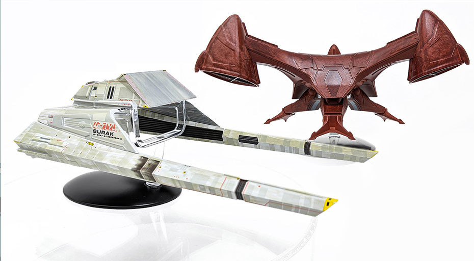 #55 Star Trek Vulcan D'Kyr  Die Cast Metal Ship-UK/Eaglemoss w Mag 