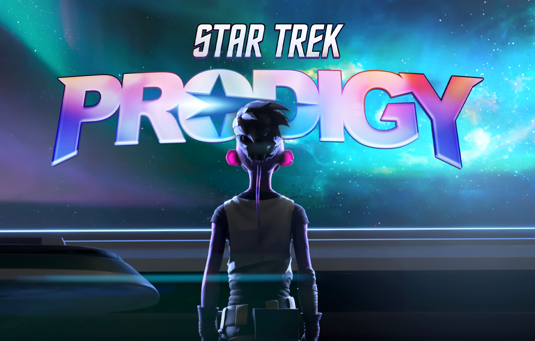 Spoilers. Memory Alpha says that the latest episode of Star Trek Prodigy  includes an artistic logo that was originally created for Star Trek Online.  Another example of video game material sneaking into