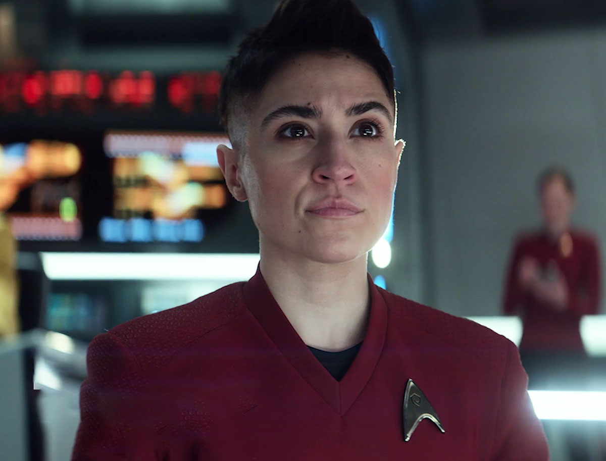 Erica Ortegas, who we believe is a security officer aboard the Enterprise