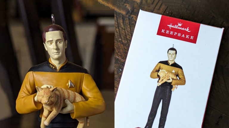 Hallmark Honors Data and His Cat with 2023 “Ode to Spot” STAR TREK Ornament