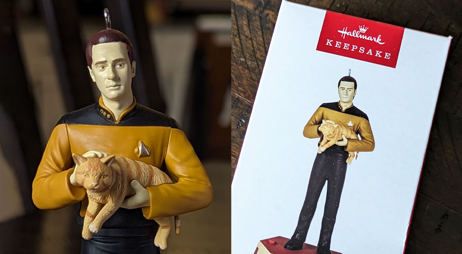 Hallmark Honors Data and His Cat with 2023 "Ode to Spot" STAR TREK Ornament